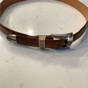 Onyx Brighton Brown Leather Belt size 36